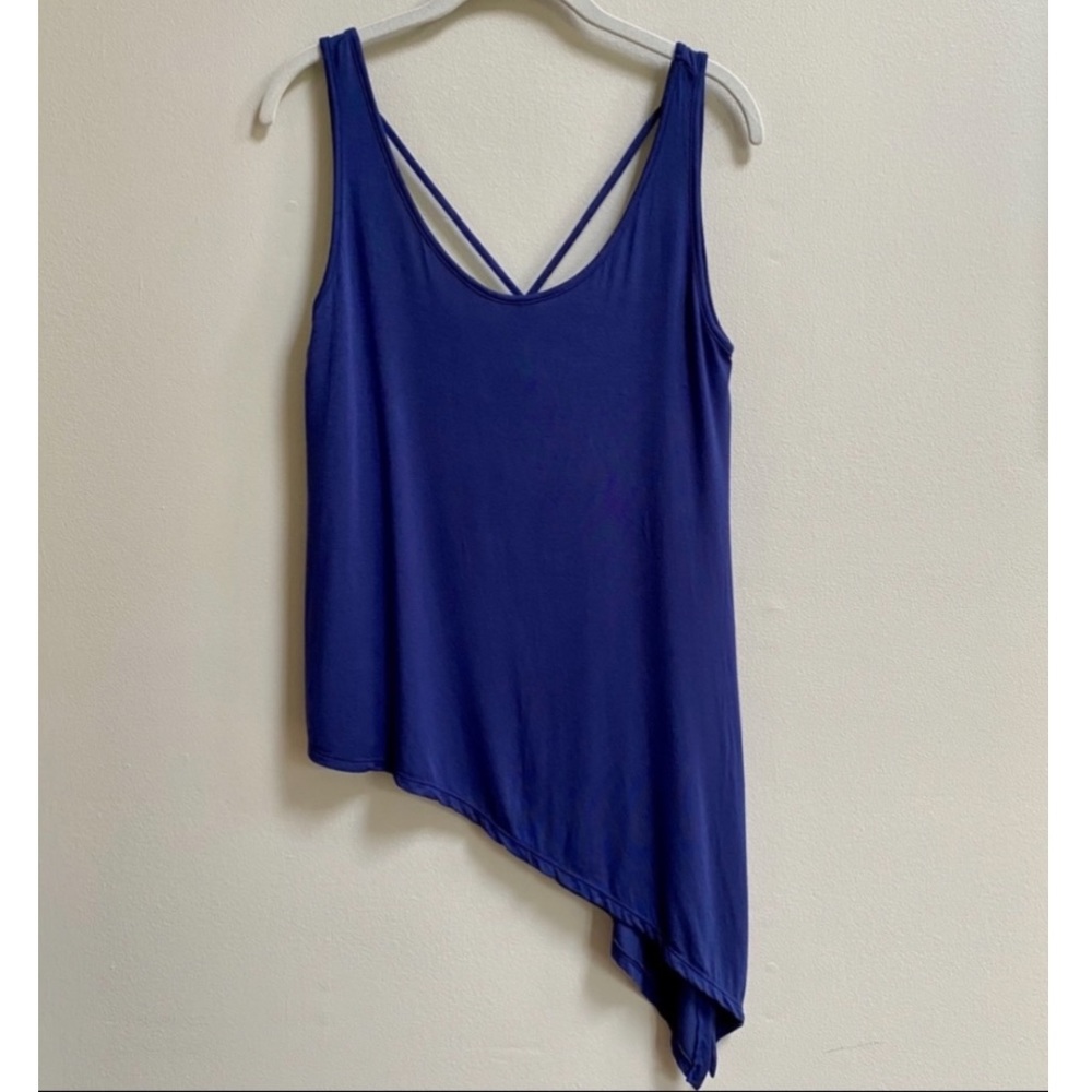 Ten Sixty Sherman Blue Asymmetrical Crisscross Tank Size XS